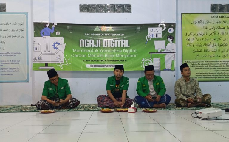 Digital Itu Pedang Bermata Dua, Ansor Warungasem Ajak Kader Kuasai Media Lewat “Ngaji Digital”