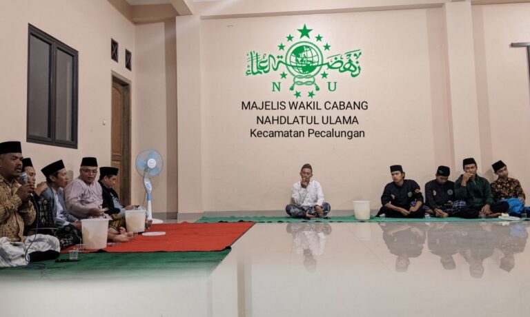 Perkuat Kordinasi Seluruh Lapisan NU, MWC Pecalungan Adakan Slapanan