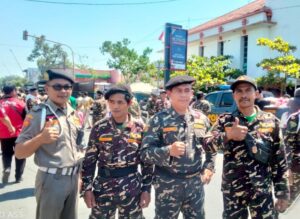 Tertinggal Rombongan, Dua Banser Bandar Menyusul Rombongan Kirab Harlah Bhayangkara ke-77 di Tegal