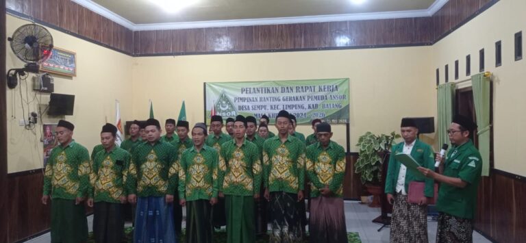 Pelantikan Pimpinan Ranting GP Ansor Sempu
